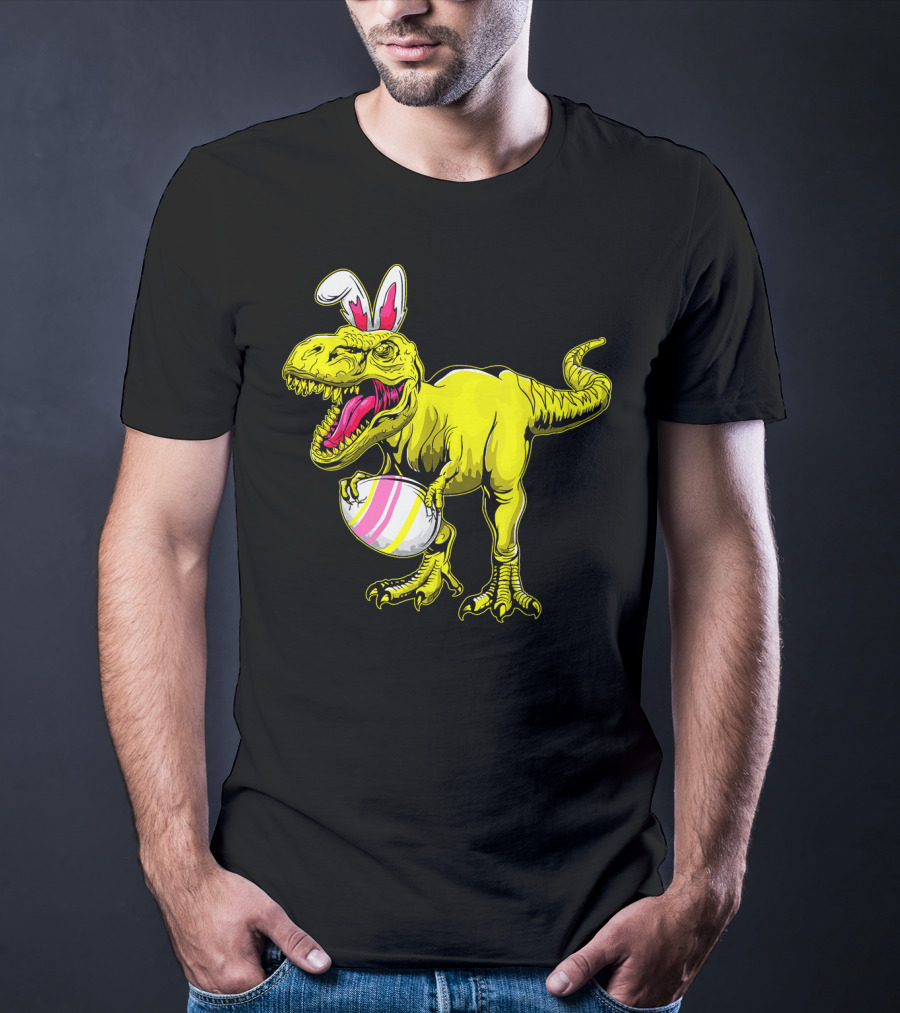 Tyrannosaurus Rex Easter Bunny Dinosaur With Egg T-Shirt