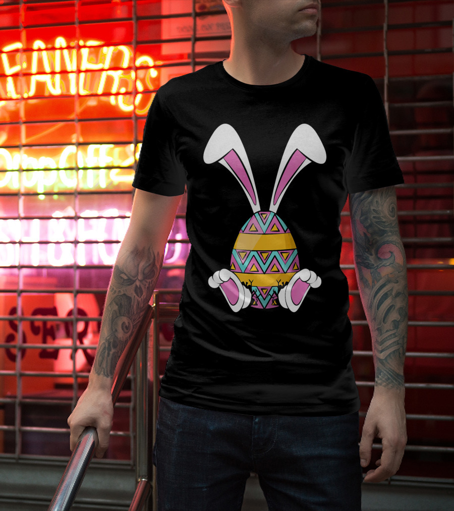 Funny Bunny Easter Egg Cute Happy Rabb T-Shirt