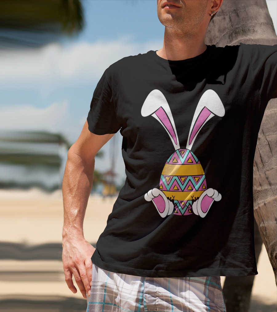 Funny Bunny Easter Egg Cute Happy Rabb T-Shirt