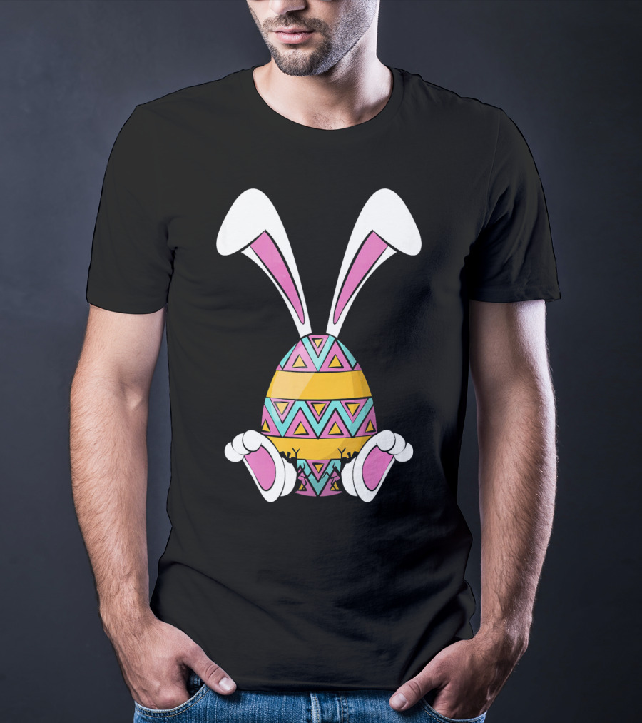 Funny Bunny Easter Egg Cute Happy Rabb T-Shirt