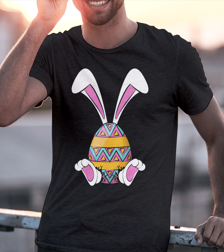 Funny Bunny Easter Egg Cute Happy Rabb T-Shirt