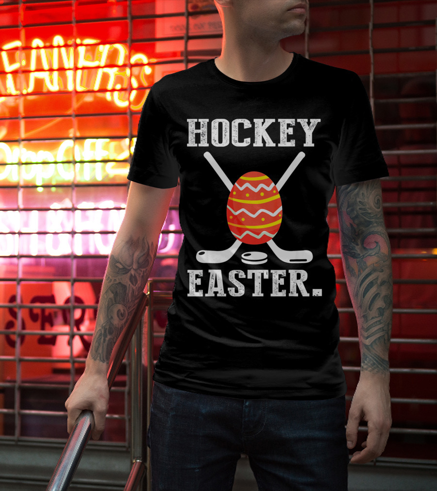Hockey Easter Egg Crossed Sticks T-Shirt