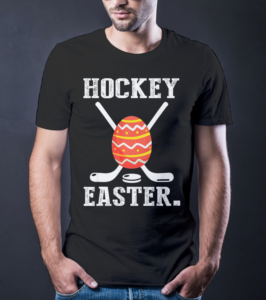 Hockey Easter Egg Crossed Sticks T-Shirt