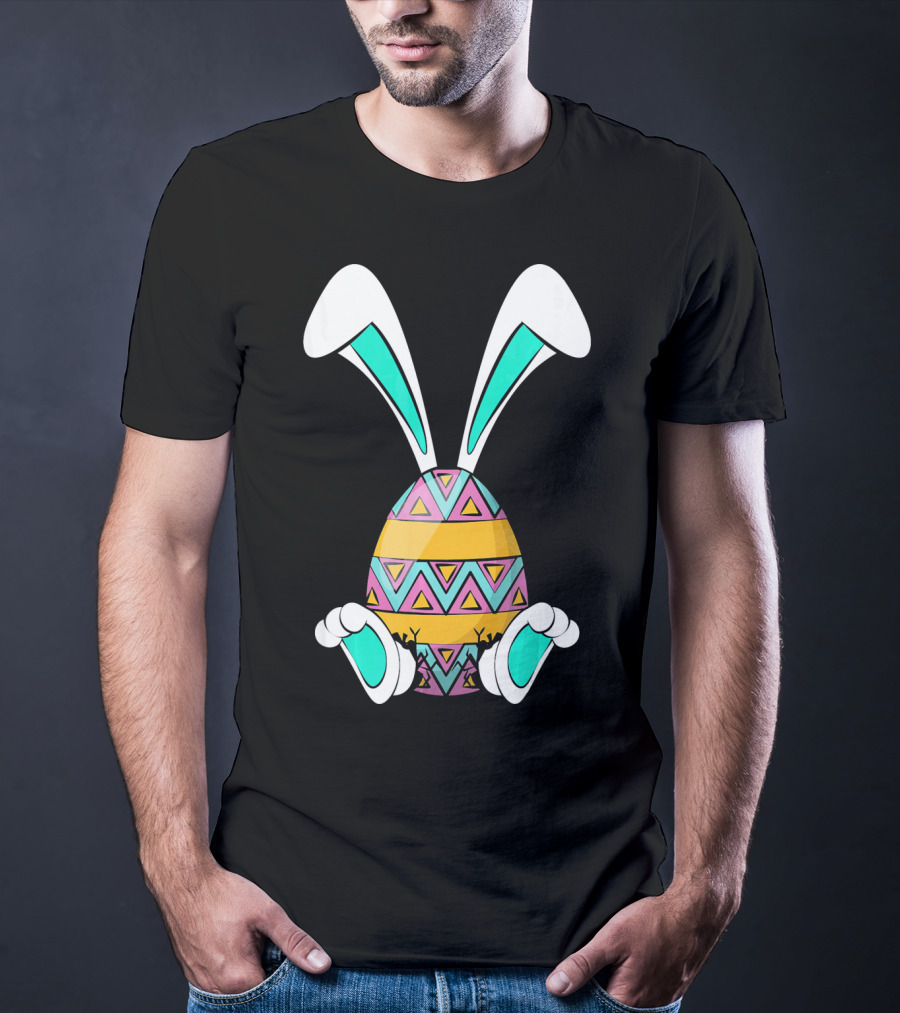 Easter Egg Rabbit Bunny Ears And Legs Colorful T-Shirt