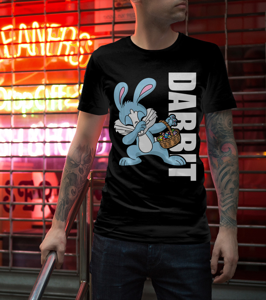 Easter Basket Stuffers Kids Dabbin Dabbit Rabbit With Eggs T-Shirt