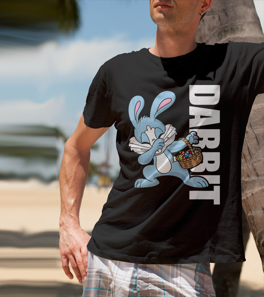 Easter Basket Stuffers Kids Dabbin Dabbit Rabbit With Eggs T-Shirt
