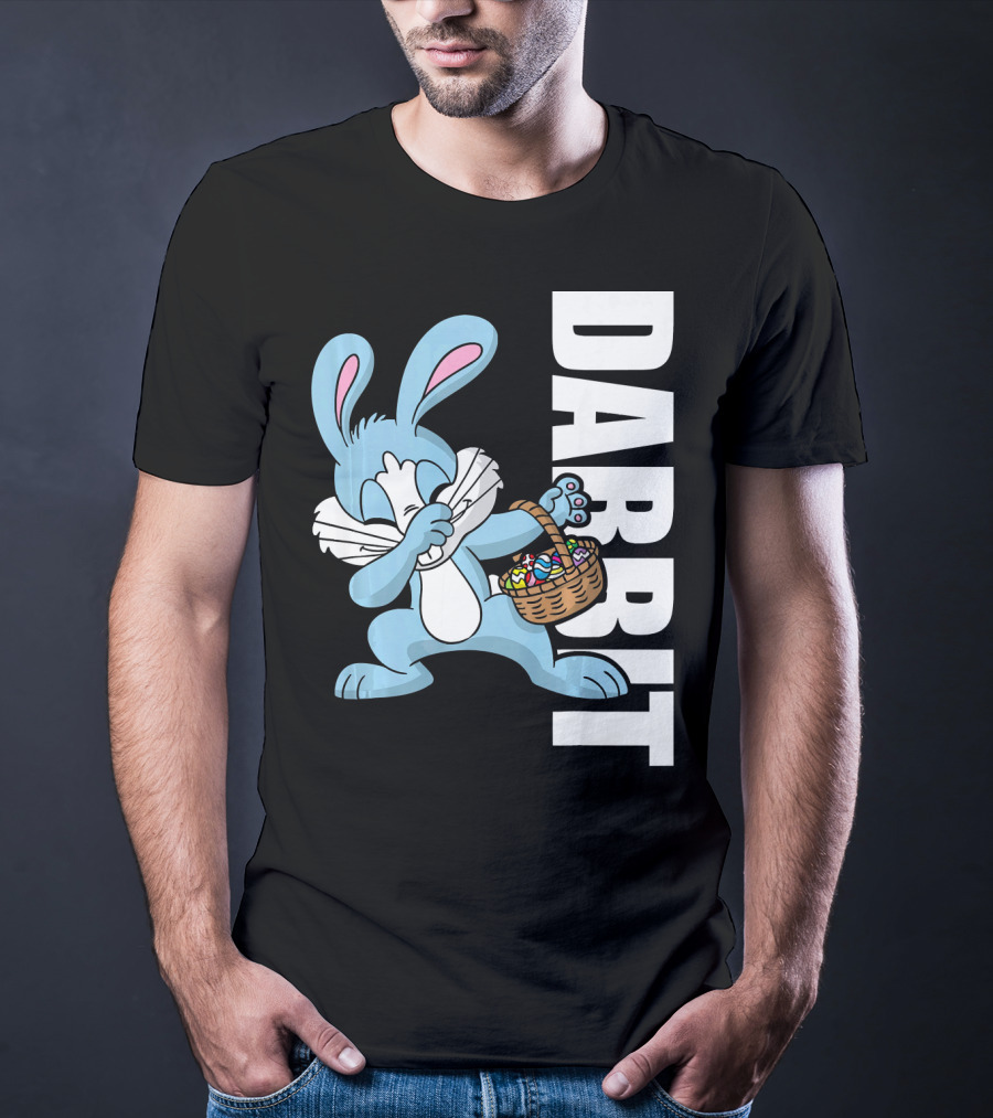 Easter Basket Stuffers Kids Dabbin Dabbit Rabbit With Eggs T-Shirt