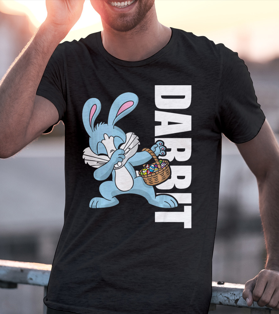 Easter Basket Stuffers Kids Dabbin Dabbit Rabbit With Eggs T-Shirt
