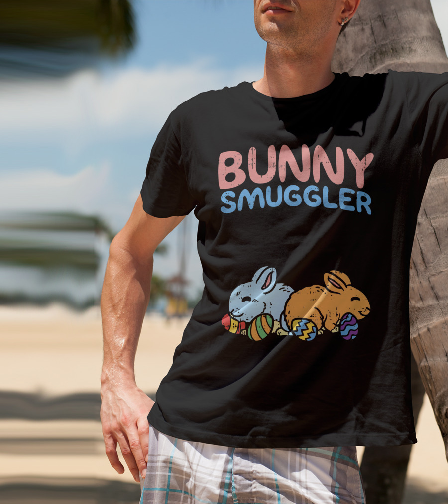 Bunny Smuggler Twins Easter Pregnancy T-Shirt