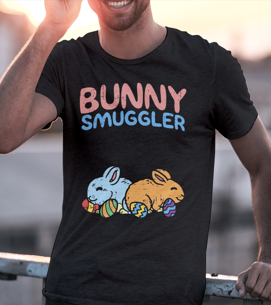 Bunny Smuggler Twins Easter Pregnancy T-Shirt