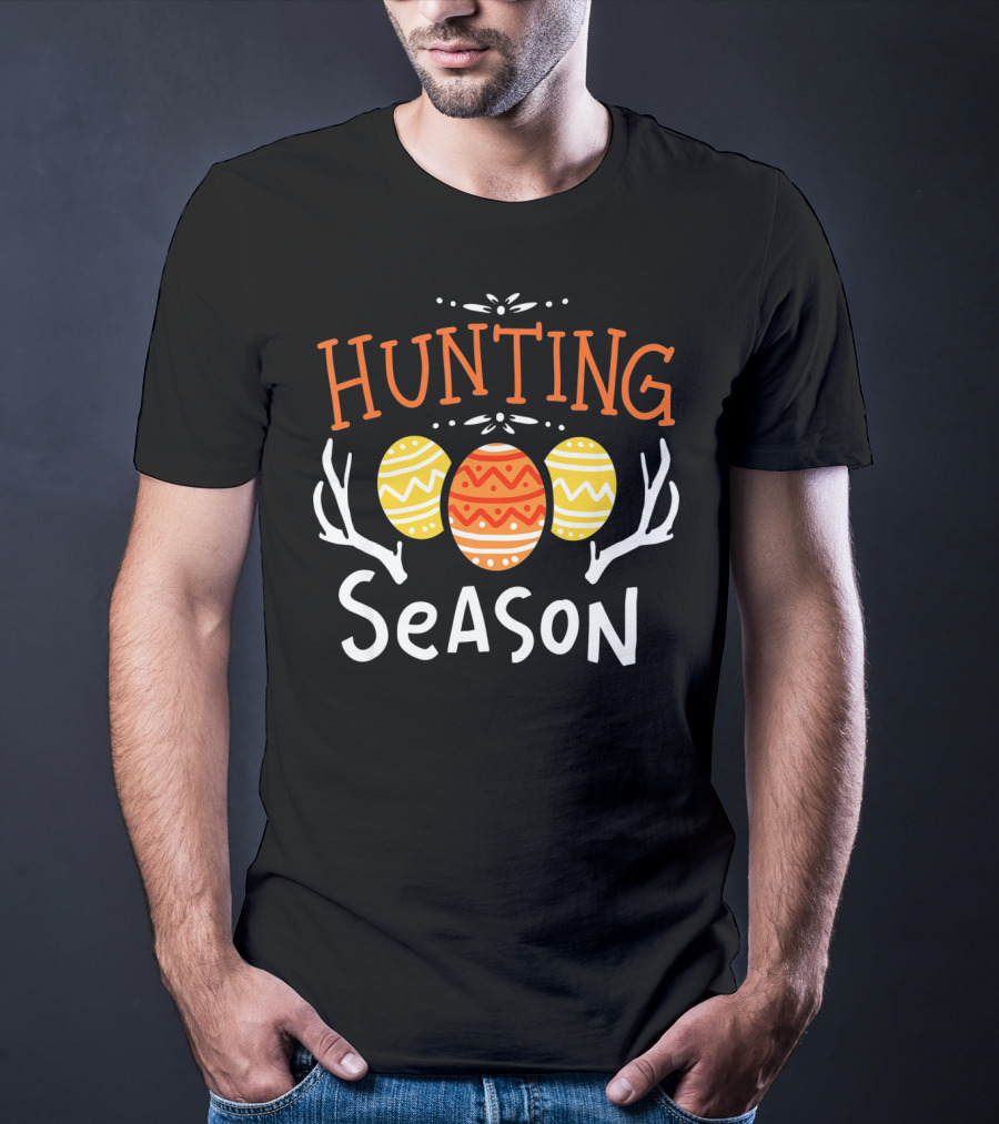 Hunting Season Easter Happy Egg Hunt Deer T-Shirt