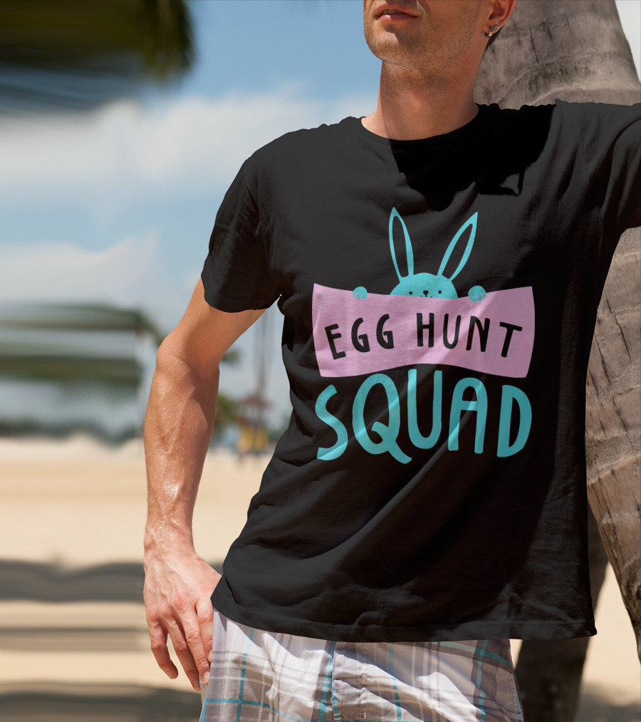 Egg Hunt Squad Easter Bunny Banner T-Shirt