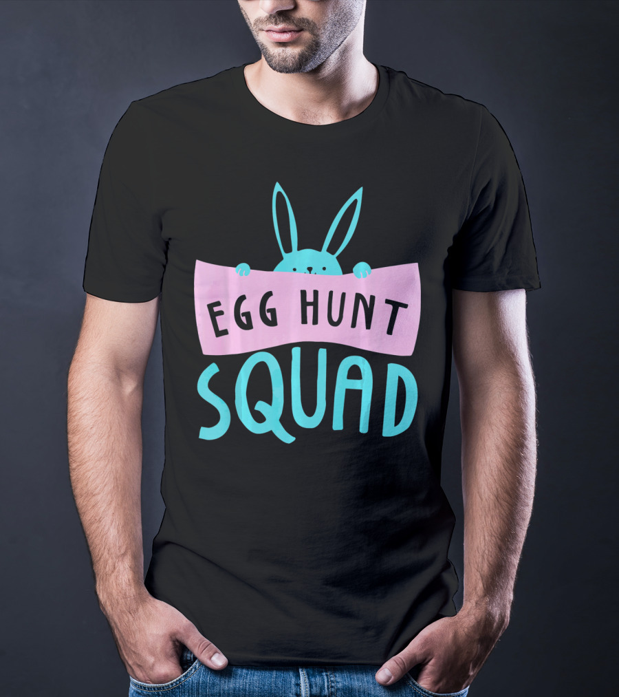 Egg Hunt Squad Easter Bunny Banner T-Shirt