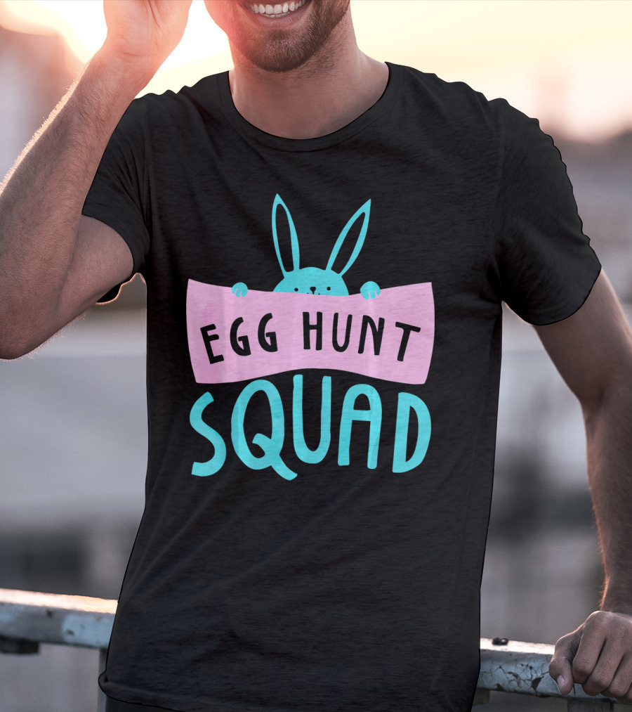 Egg Hunt Squad Easter Bunny Banner T-Shirt