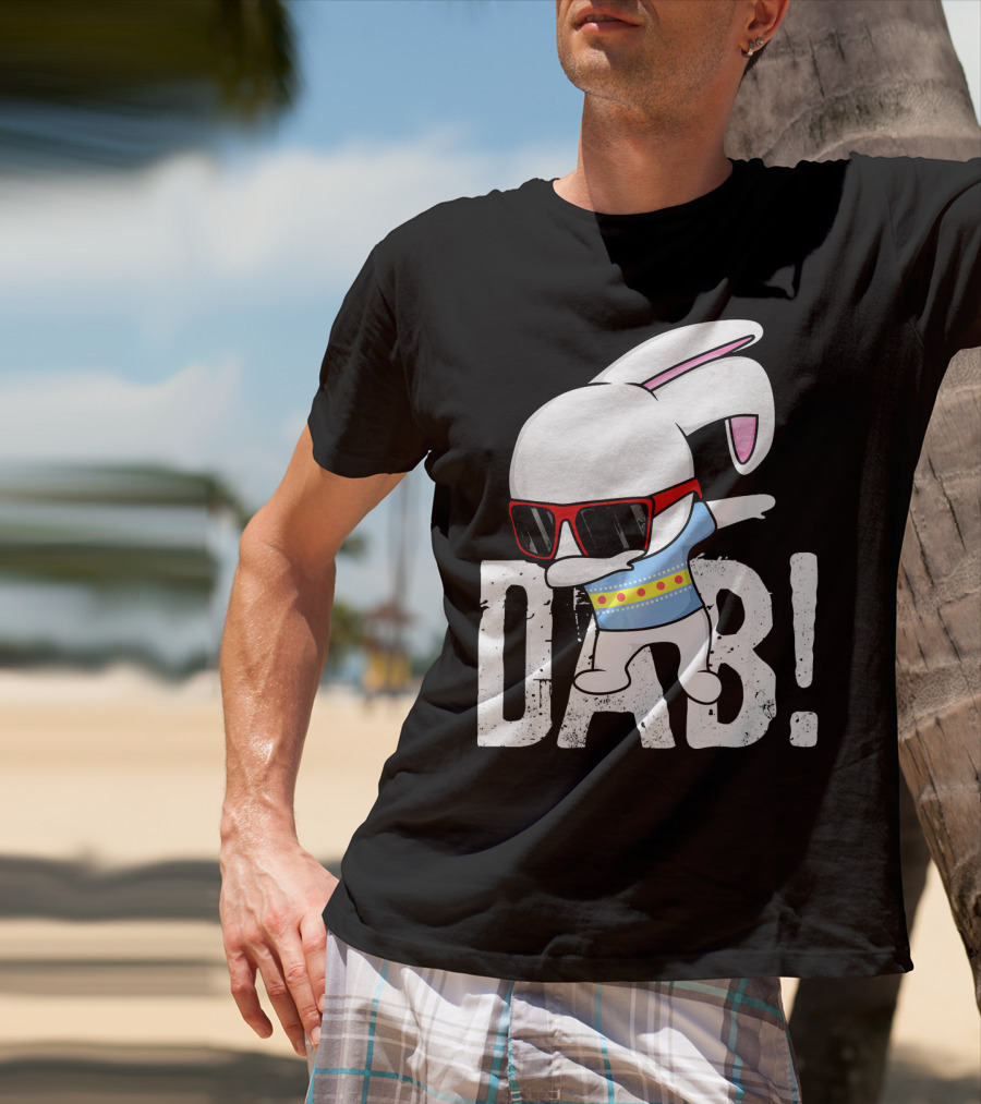 Dabbing Bunny Hip Hop Easter Dab With Sunglasses T-Shirt