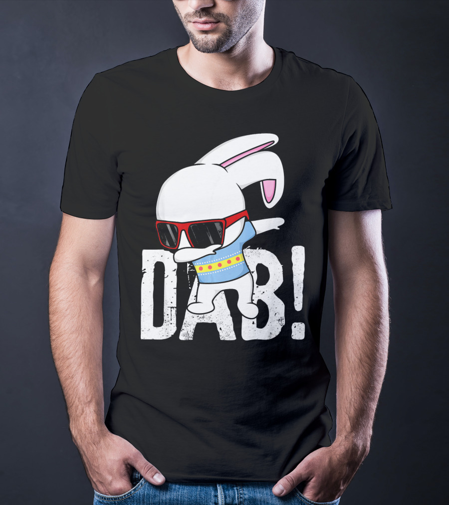 Dabbing Bunny Hip Hop Easter Dab With Sunglasses T-Shirt
