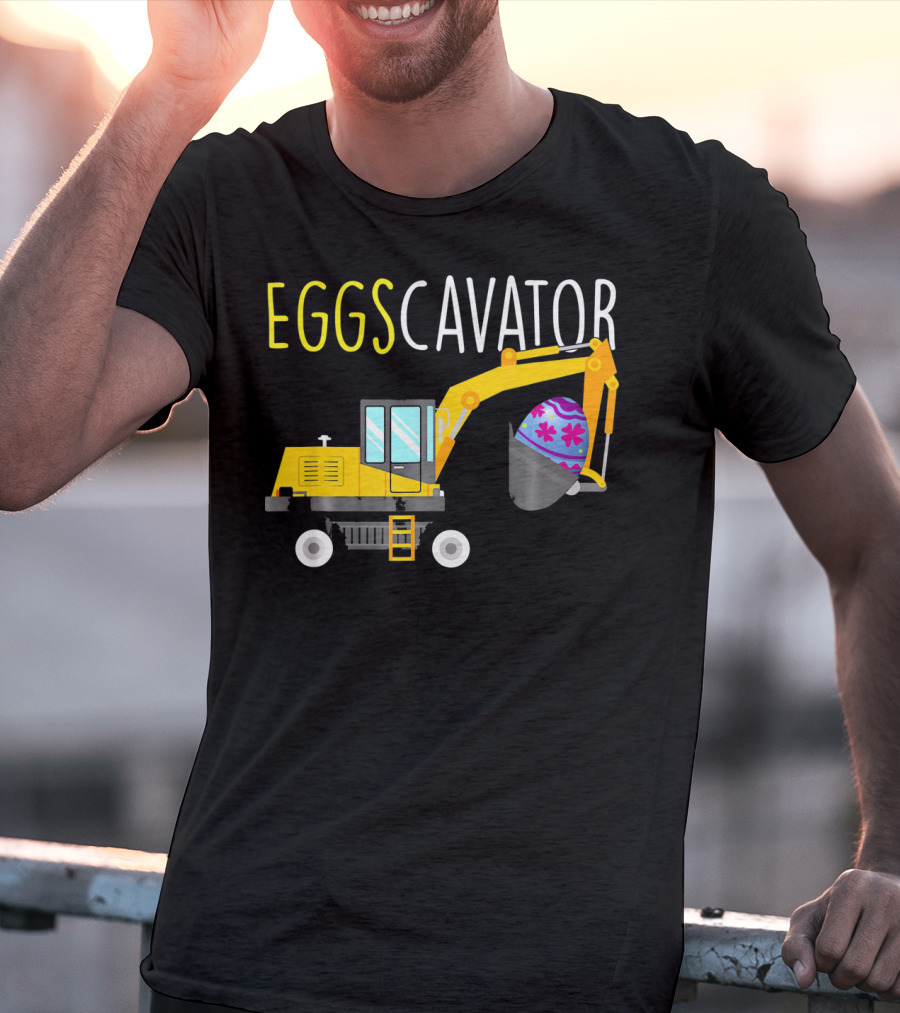EGGSCAVATOR Funny Dinosaurs T Rex Hates Egg Hunts T-Shirt