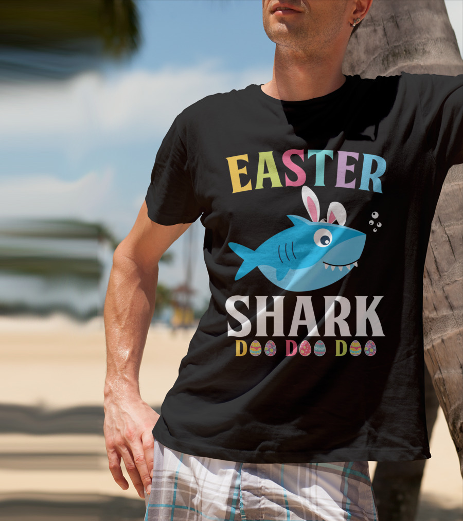 Easter Shark Bunny Do Do Do Kids Toddler T-Shirt