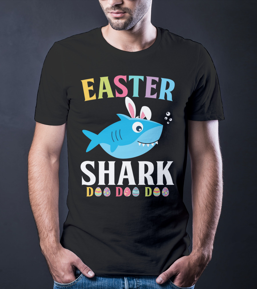 Easter Shark Bunny Do Do Do Kids Toddler T-Shirt