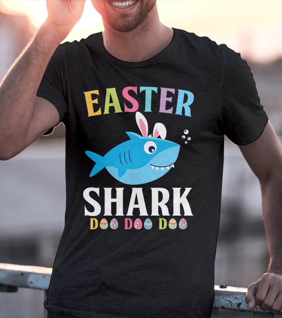 Easter Shark Bunny Do Do Do Kids Toddler T-Shirt