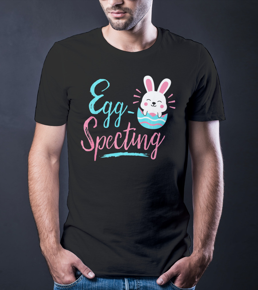 Egg-Specting Funny Easter Bunny In Decorated Egg T-Shirt