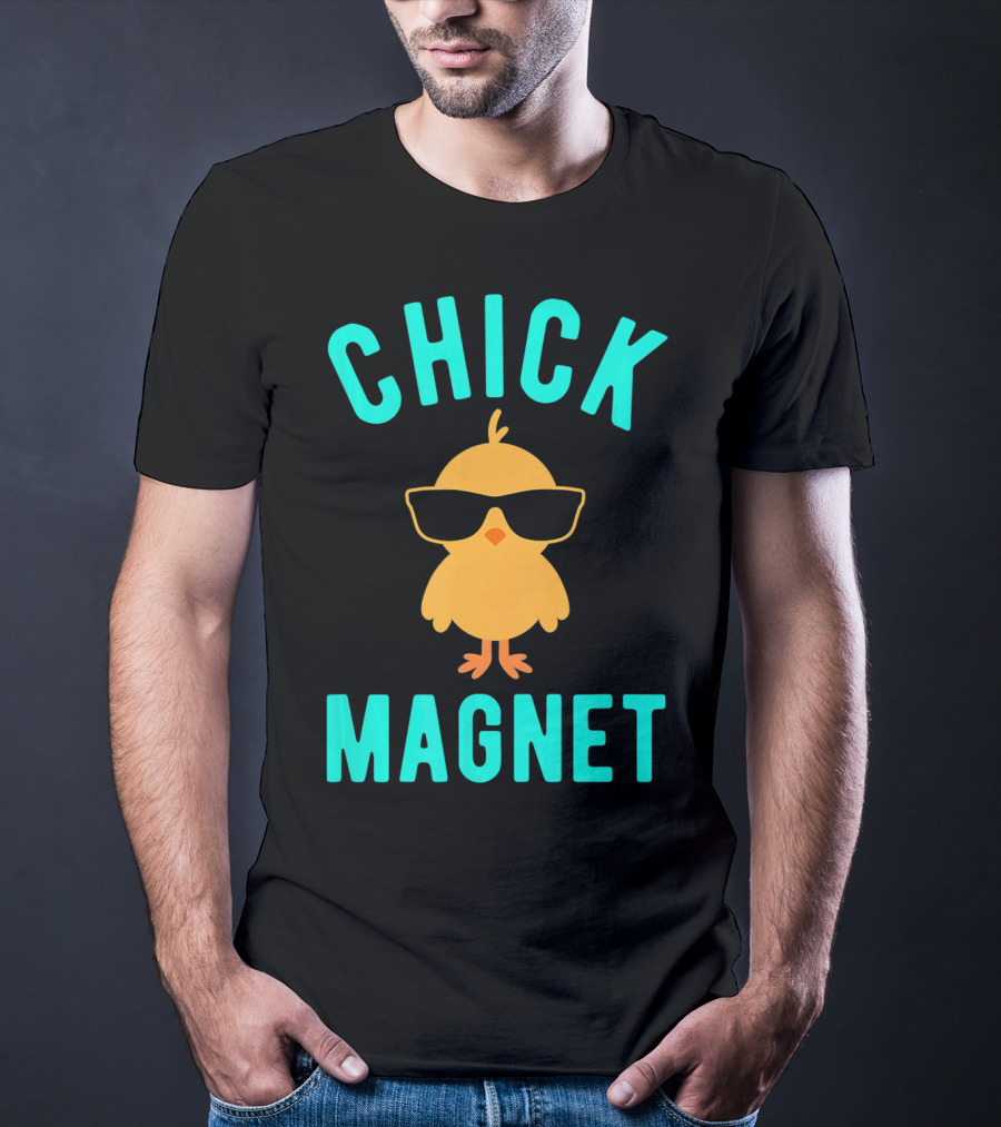 Chick Magnet Funny Easter Sunglasses Casual T-Shirt