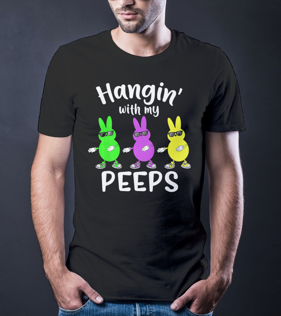 Hangin With My Peeps Funny Bunny Sunglasses Trio T-Shirt