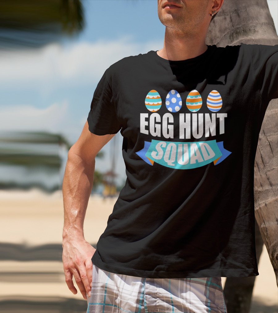 Kids Easter Egg Hunt Squad Boy Egg Hunt T-Shirt
