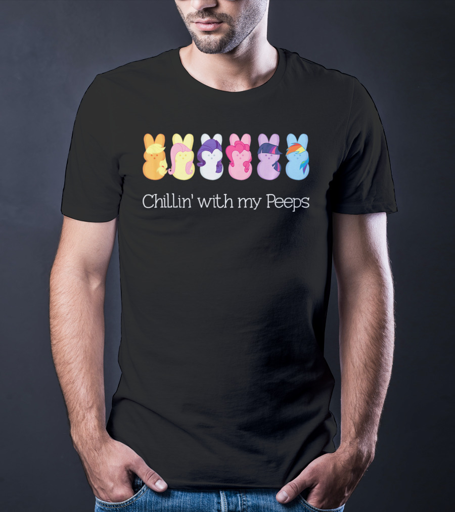 Chillin' With My Peeps Funny Easter Bunny Friends T-Shirt