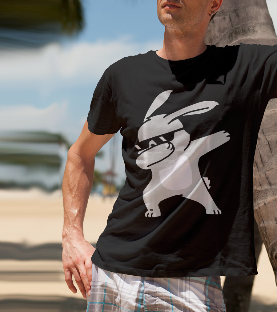 Happy Easter Day Cool Dabbing Rabbit T-Shirt