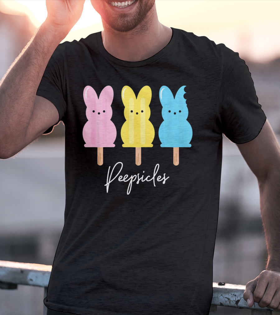 Peepsicles Fun Easter Bunny Cute Peep Popsicle T-Shirt