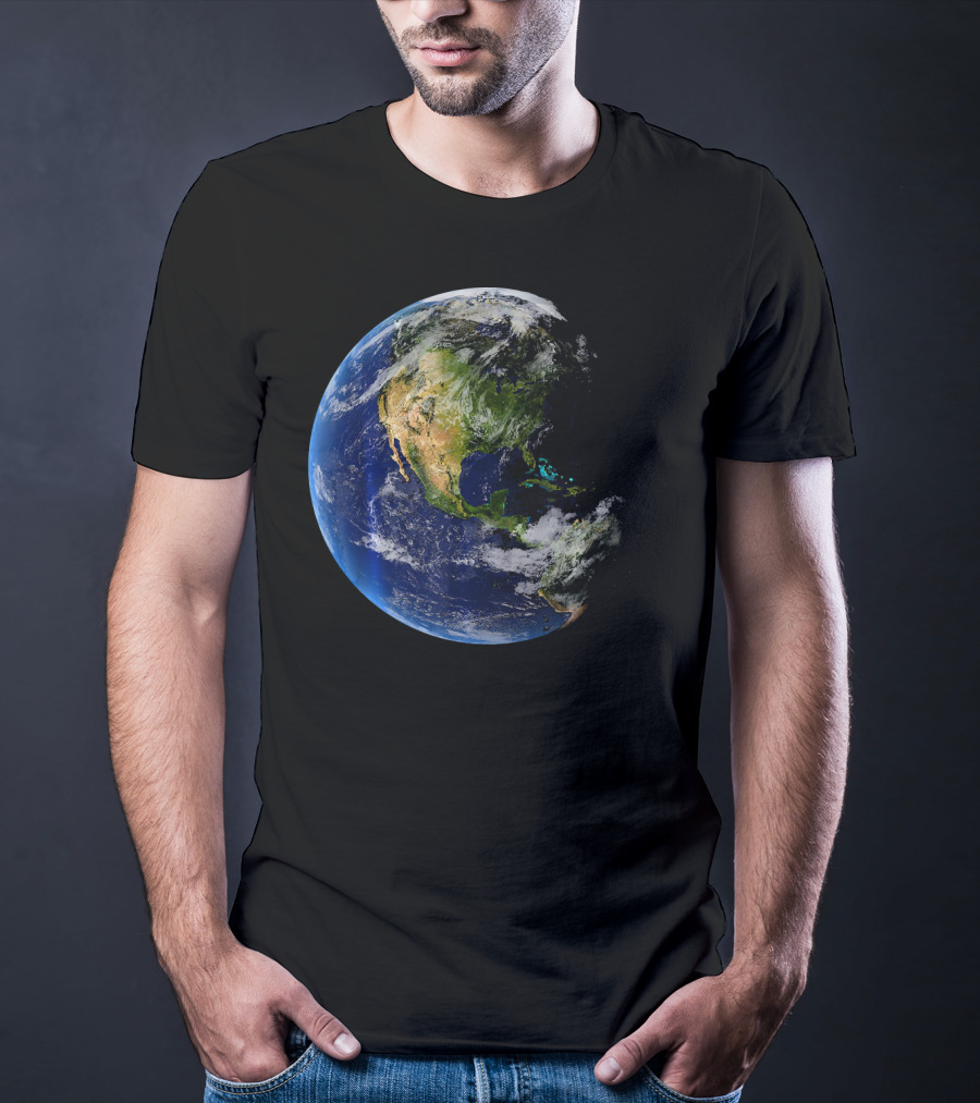 Planet Earth North America Globe T-Shirt