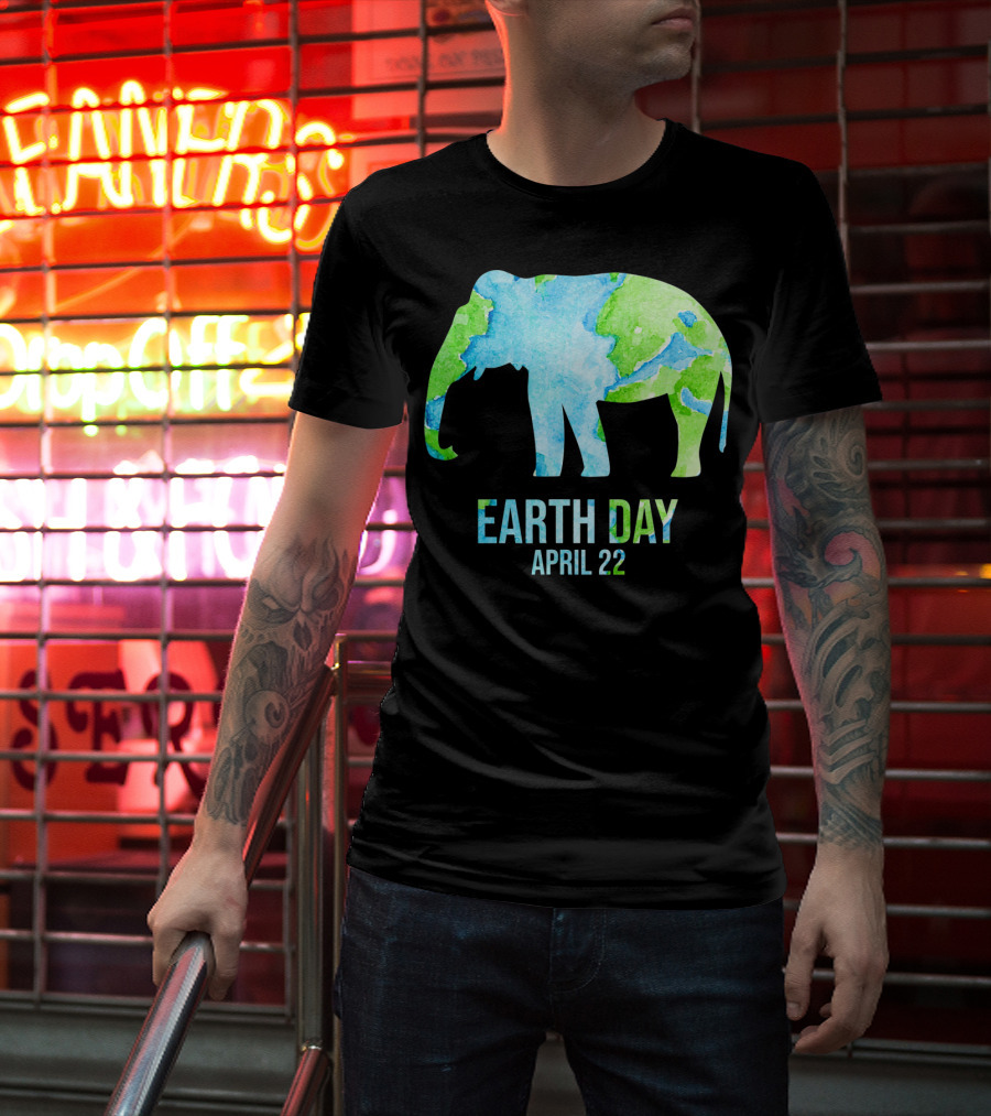 Earth Day April 22 Elephant School Event T-Shirt