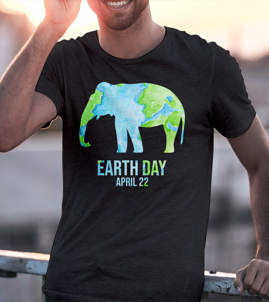 Earth Day April 22 Elephant School Event T-Shirt