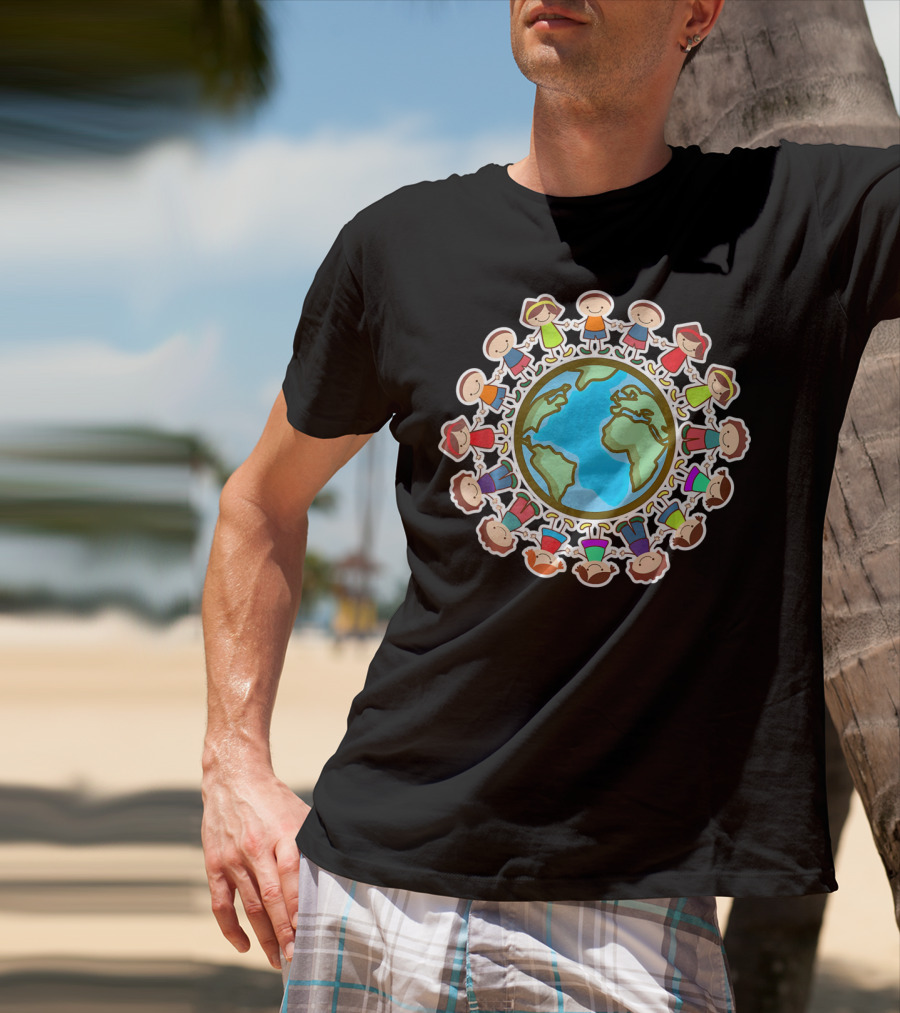Kids Celebrating Earth Day Around The Globe T-Shirt