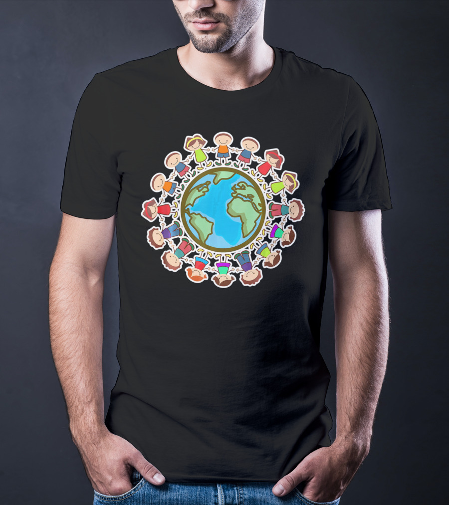 Kids Celebrating Earth Day Around The Globe T-Shirt