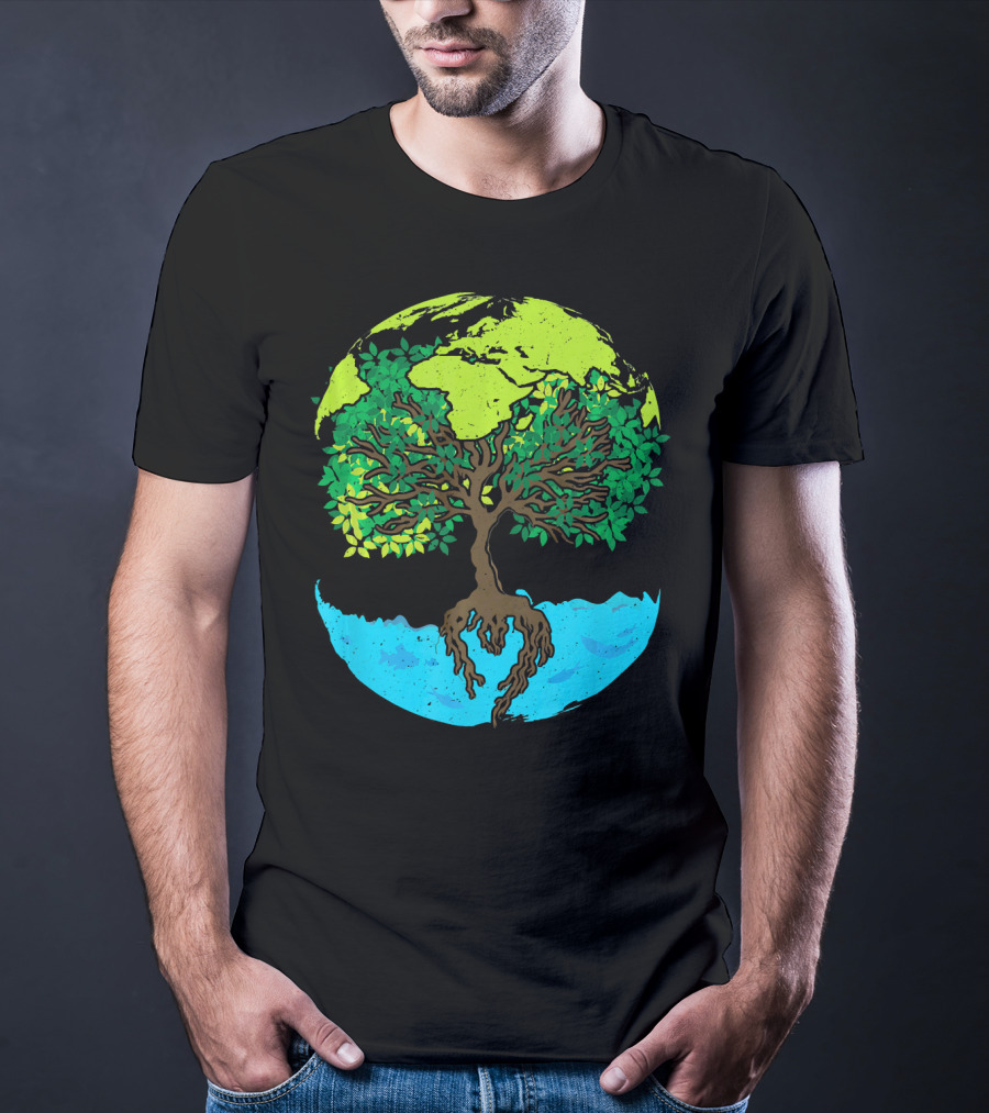 World Environment Earth Day Save The Tree Planet Nature Conservation T-Shirt