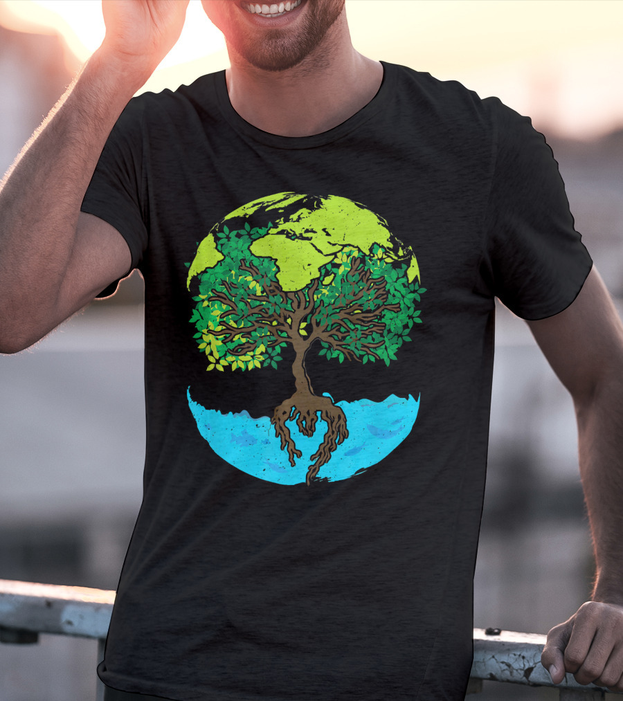 World Environment Earth Day Save The Tree Planet Nature Conservation T-Shirt