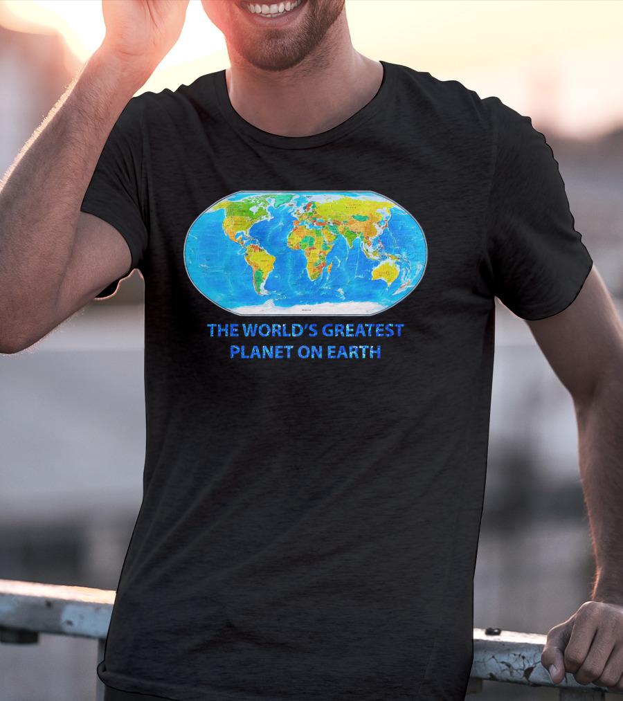 The World's Greatest Planet On Earth Map T-Shirt