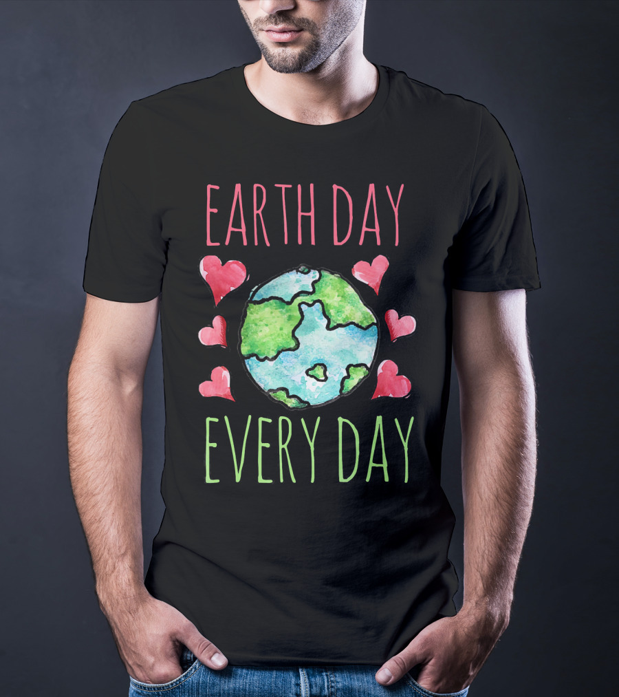 Earth Day Every Day Cute Earthy Heart T-Shirt