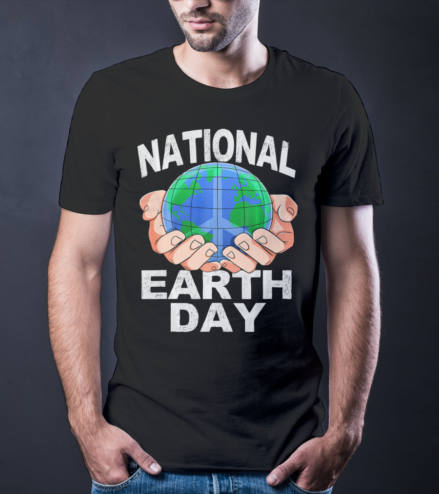National Earth Day Nature Hands Holding Globe April T-Shirt