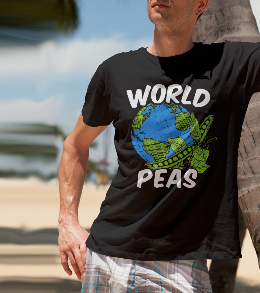 World Peas Pun Funny Peace On Earth T-Shirt