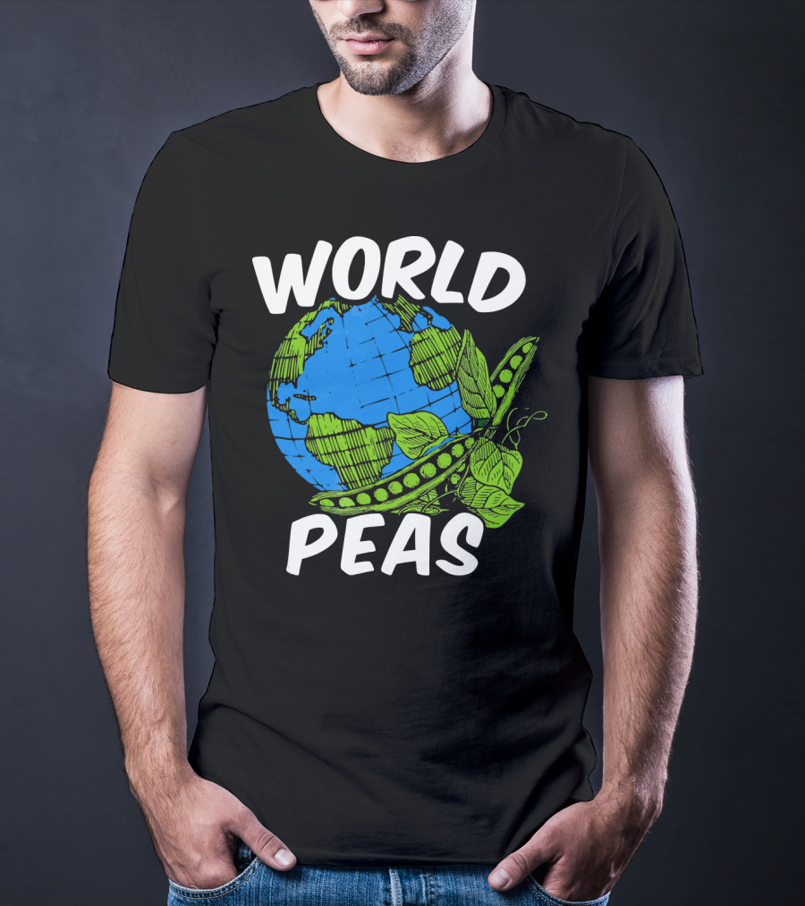 World Peas Pun Funny Peace On Earth T-Shirt