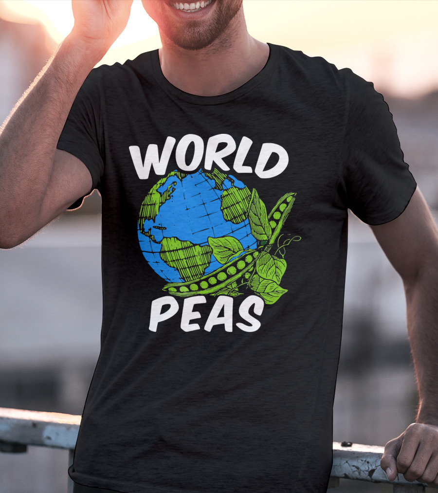 World Peas Pun Funny Peace On Earth T-Shirt