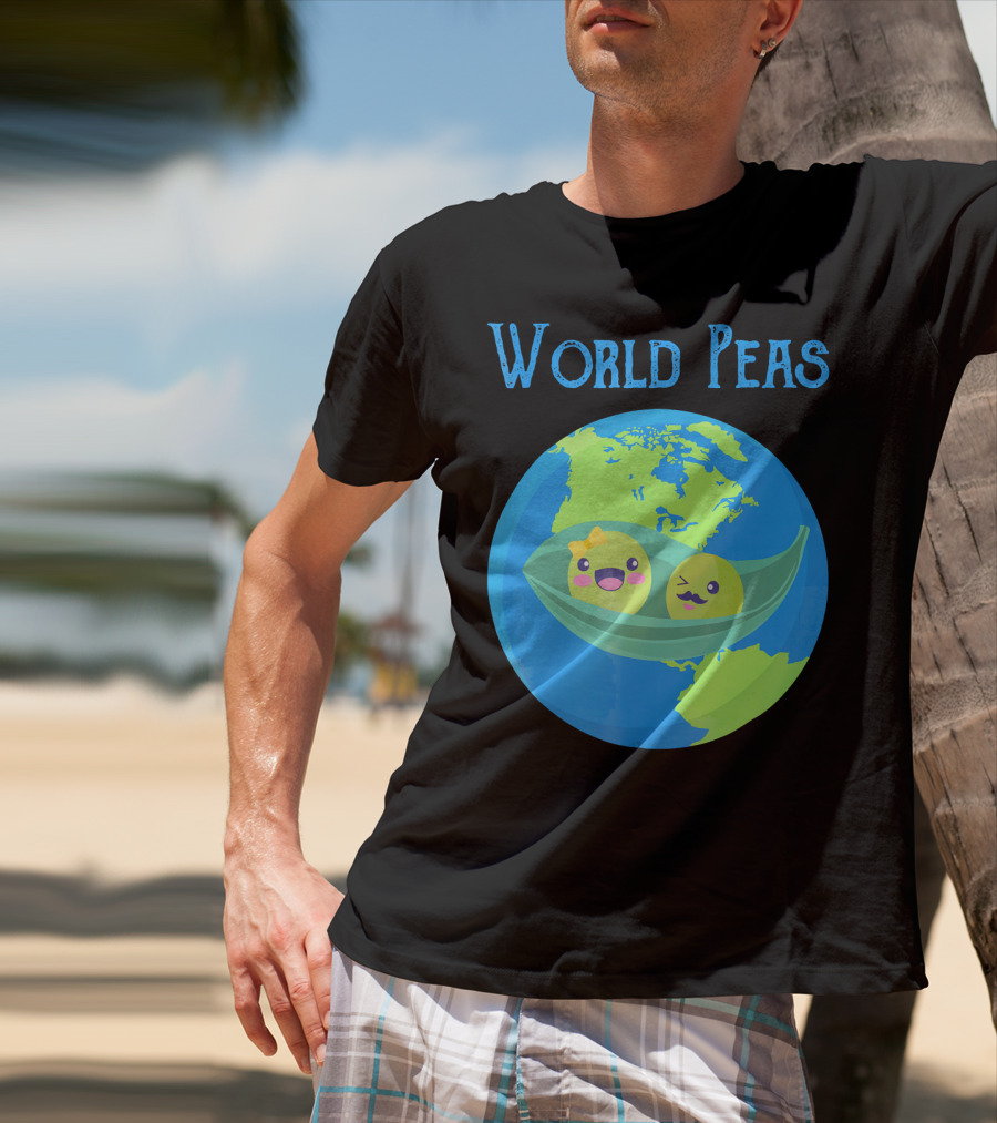 World Peas Give Peas A Chance Earth Peapod T-Shirt