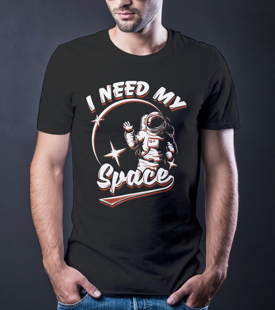 Astronaut I Need My Space Moon Earth T-Shirt