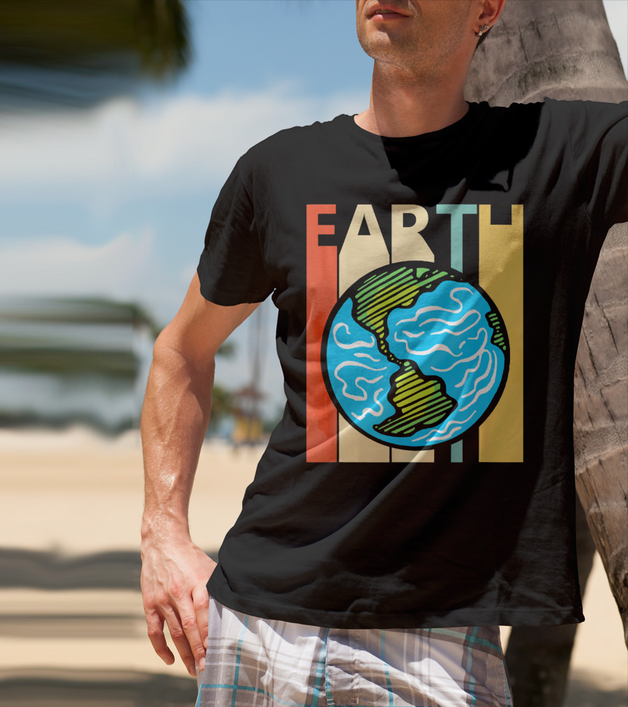 Earth Vintage Retro Planet Earth Astronomy T-Shirt