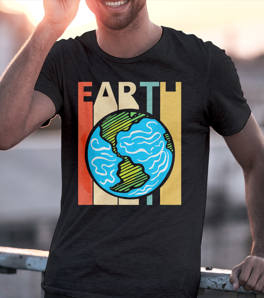 Earth Vintage Retro Planet Earth Astronomy T-Shirt
