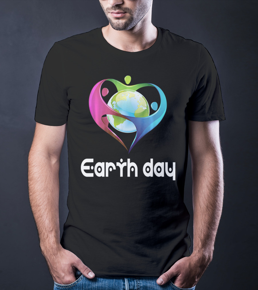 Earth Day Heart Globe Unity T-Shirt