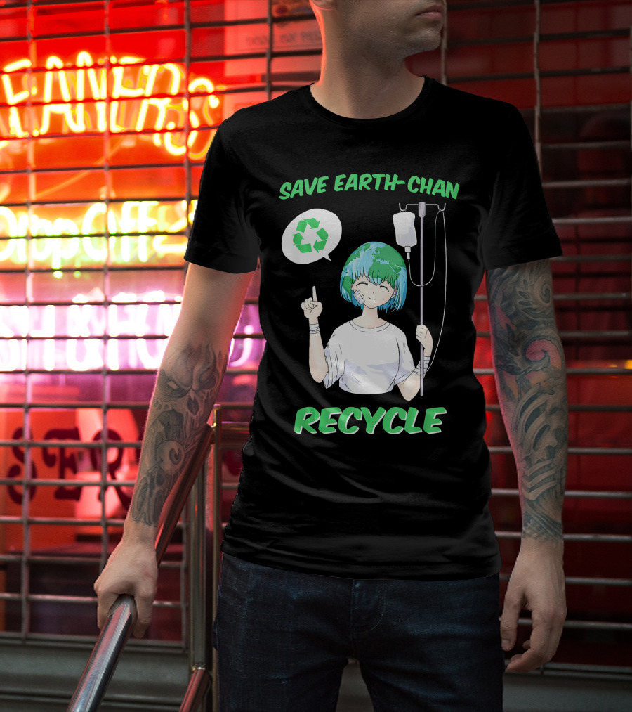 Save Earth-chan Recycle Earth Day T-Shirt